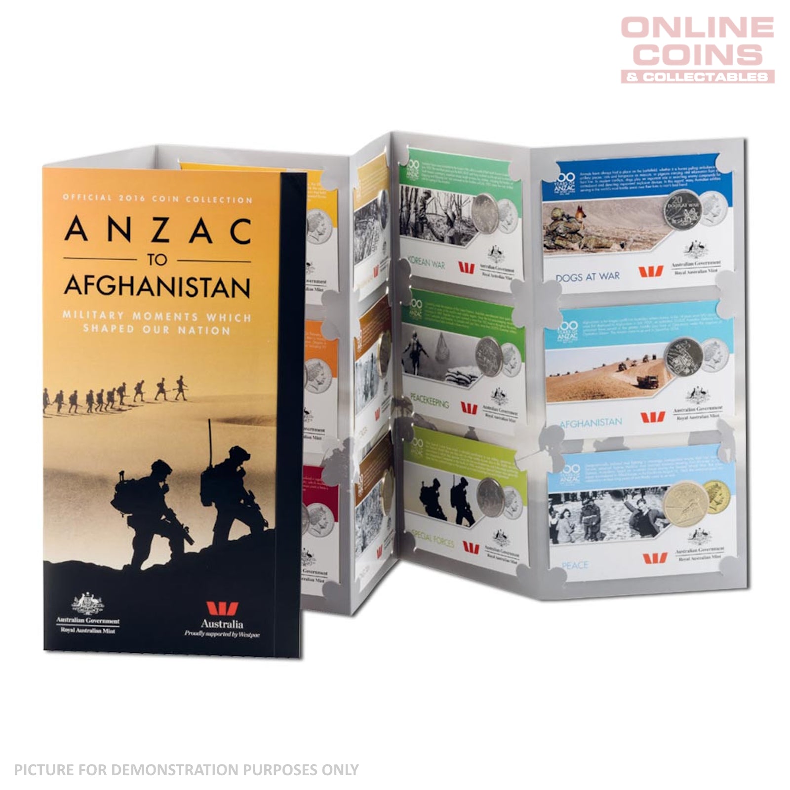 2016 Anzac to Afghanistan 14 Coin Collection